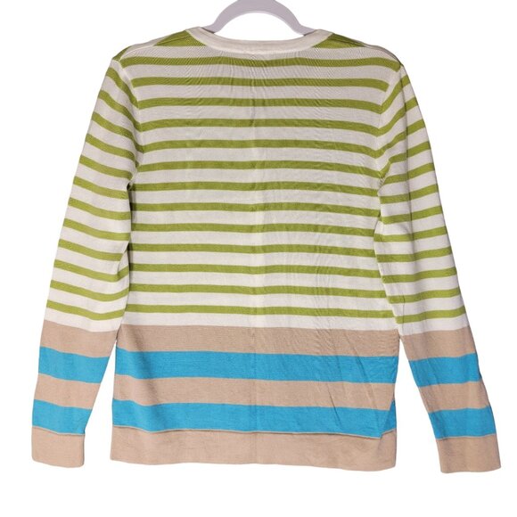 Pendleton Womens Striped Cardigan Sweater Size M Long Sleeve Multicolor Colorful - Picture 3 of 11